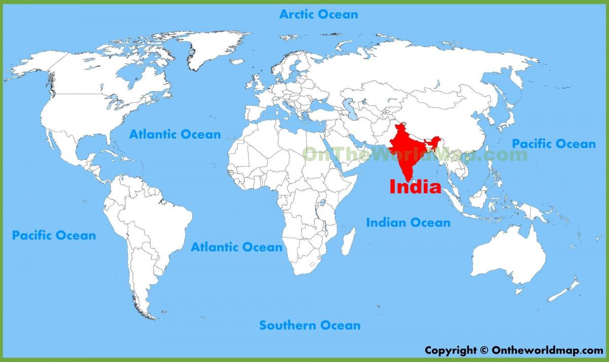الهند خريطة العالم