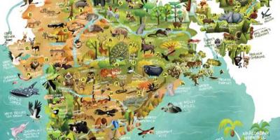 الحياة البرية في الهند خريطة