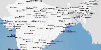 خريطة المطارات في الهند